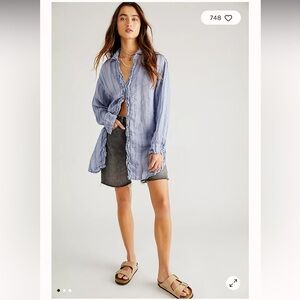 Free People x CP Shades Linen Button down